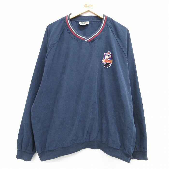XL★古着 長袖 ジャケット メンズ 00年代 00s ラバットブルー ラグラン 大きいサイズ Vネック 紺他 ネイビー 25feb19 中古 アウター ジャンパー ブルゾン