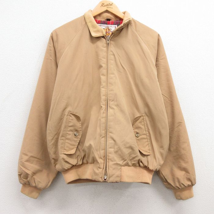 L★古着 バラクータ バンヒューセン 長袖 ジャケット スイングトップ メンズ 80年代 80s ラグラン ベージュ系 カーキ 内側キルティング 【spe】 25feb26 中古 アウター ジャンパー ブルゾン