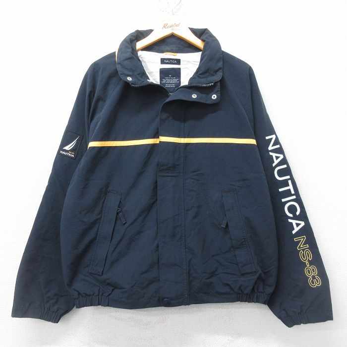 XL★古着 ノーティカ NAUTICA 長袖 ブランド セーリング ジャケット メンズ ビッグロゴ ラグラン 紺他 ネイビー 25feb27 中古 アウター ジャンパー ブルゾン