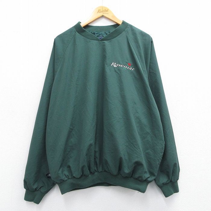 XL★古着 長袖 ジャケット メンズ Rosemar バラ ラグラン 大きいサイズ Vネック 緑 グリーン 25mar14 中古 アウター ジャンパー ブルゾン