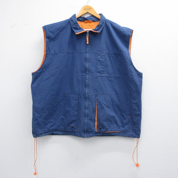 XL★古着 オールドネイビー ベスト メンズ 00年代 00s 大きいサイズ コットン 紺 ネイビー 25mar14 中古 アウター