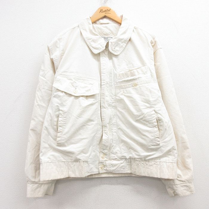 L★古着 リーバイス Levis 長袖 ジャケット メンズ コットン 生成り 25mar18 中古 アウター ジャンパー ブルゾン