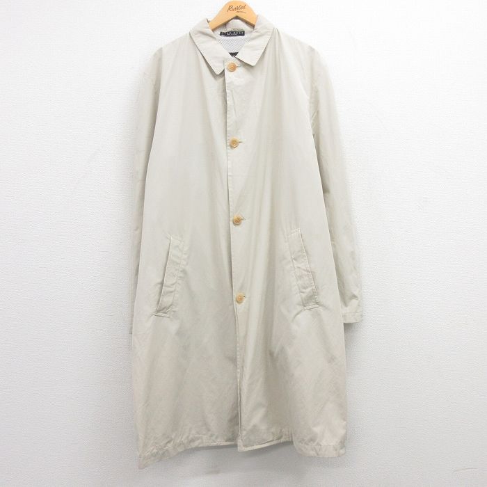 XL★古着 BOSS 長袖 コート メンズ 大きいサイズ ロング丈 ベージュ カーキ 25mar18 中古 アウター