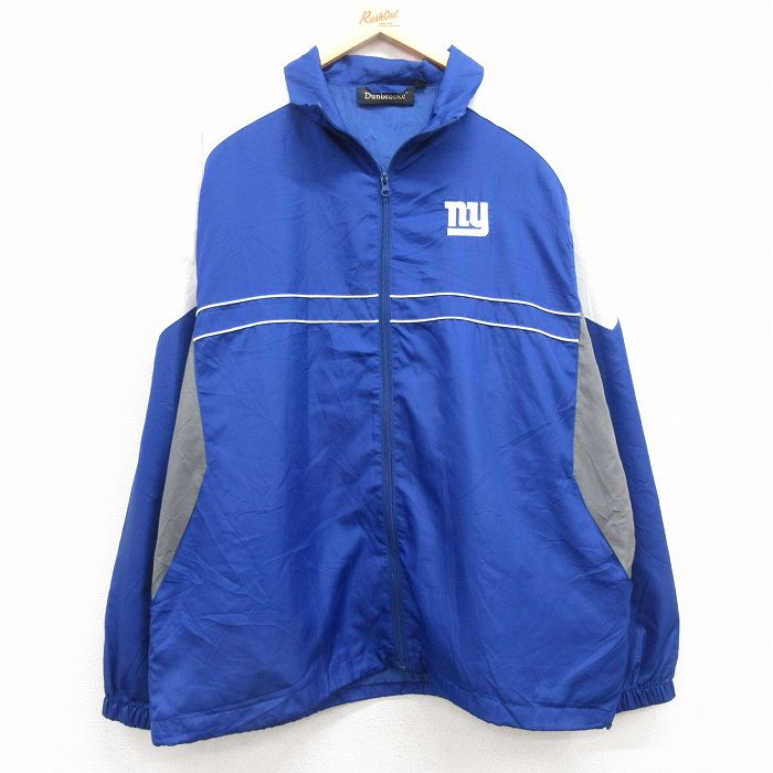 【20%OFF】XL★古着 Dunbrooke 長袖 ジャケット メンズ NFL ニューヨークジャイアンツ 大きいサイズ 紺他 ネイビー アメフト スーパーボウル 25mar18 中古 アウター ジャンパー ブルゾン