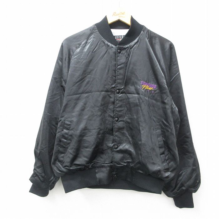 XL★古着 長袖 ジャケット メンズ 90年代 90s STANDARD ラグラン USA製 黒 ブラック 25apr12 中古 アウター ジャンパー ブルゾン