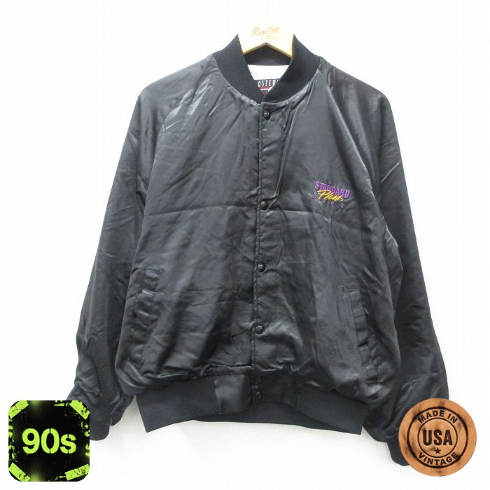 90s ラグランジャケット STANDARD ブラック XL | 古着