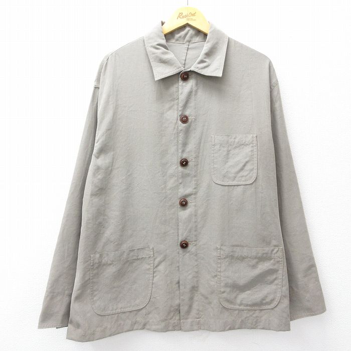 XL★古着 長袖 ジャケット メンズ 00年代 00s ベージュ カーキ 25sep19 中古 アウター ジャンパー ブルゾン