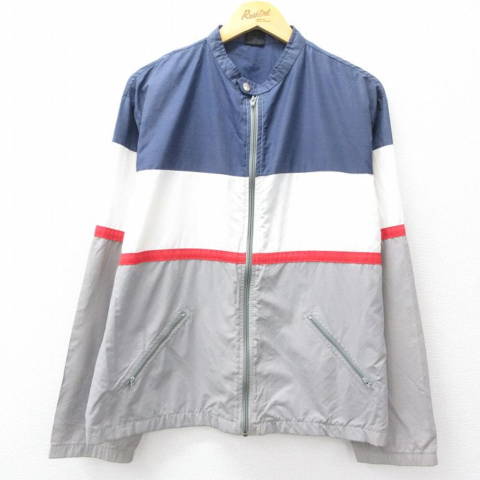 XL★古着 ジャンセン 長袖 ジャケット メンズ 90年代 90s USA製 グレー他 25sep19 中古 アウター ジャンパー ブルゾン