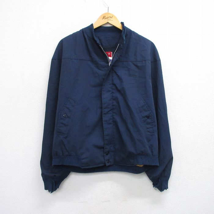 XL★古着 カタリナ 長袖 ワーク ジャケット メンズ 大きいサイズ 紺 ネイビー 25sep24 中古 アウター ジャンパー ブルゾン