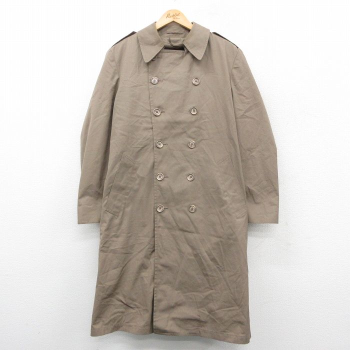 M★古着 ロンドンフォグ 長袖 コート メンズ 80年代 80s ロング丈 USA製 ベージュ カーキ 内側ボア 25sep26 中古 アウター