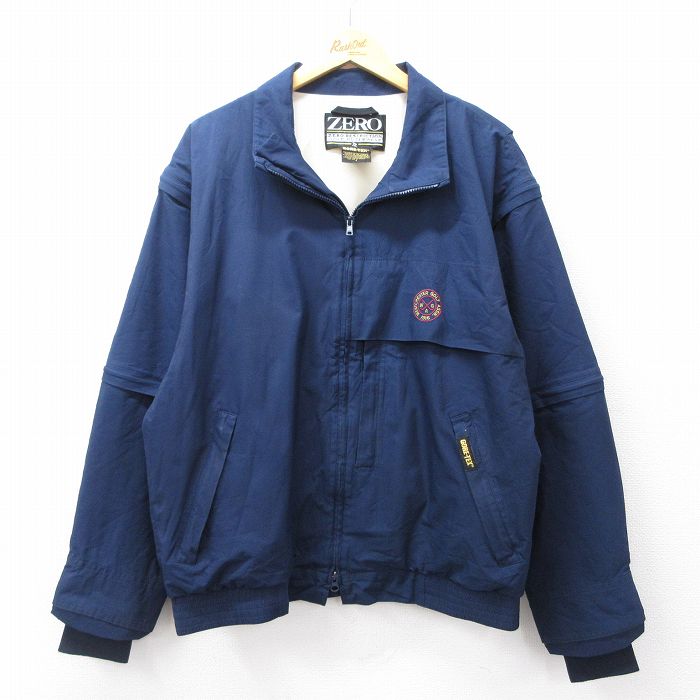 XL★古着 長袖 ジャケット メンズ 90年代 90s ウエストチェスター ゴルフ ゴアテックス 紺 ネイビー 25sep27 中古 アウター ジャンパー ブルゾン