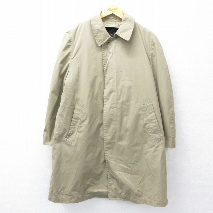 XL★古着 ロンドンフォグ 長袖 ステンカラー コート メンズ 80年代 80s ロング丈 ベージュ系 カーキ 内側ボア 25sep29 中古 アウター