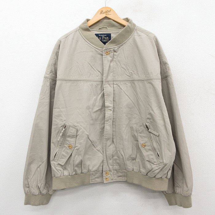 XL★古着 カタリナ 長袖 ダービー ジャケット メンズ 大きいサイズ ベージュ カーキ 内側メッシュ 25sep30 中古 アウター ジャンパー ブルゾン