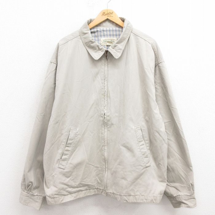 XL★古着 セントジョンズベイ 長袖 ジャケット メンズ 00年代 00s 大きいサイズ コットン ベージュ カーキ 25oct02 中古 アウター ジャンパー ブルゾン