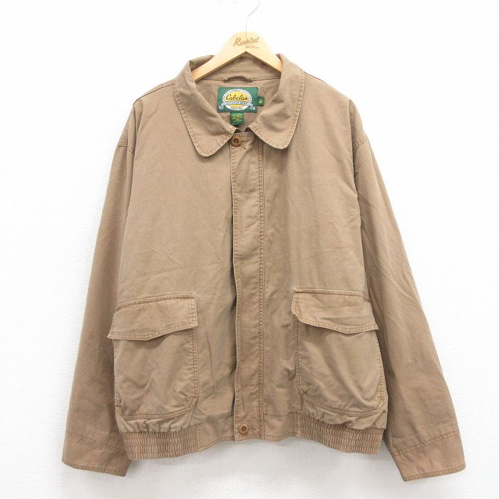XL★古着 カベラス 長袖 ジャケット メンズ 00年代 00s 大きいサイズ コットン ベージュ カーキ 【spe】 25oct02 中古 アウター ジャンパー ブルゾン