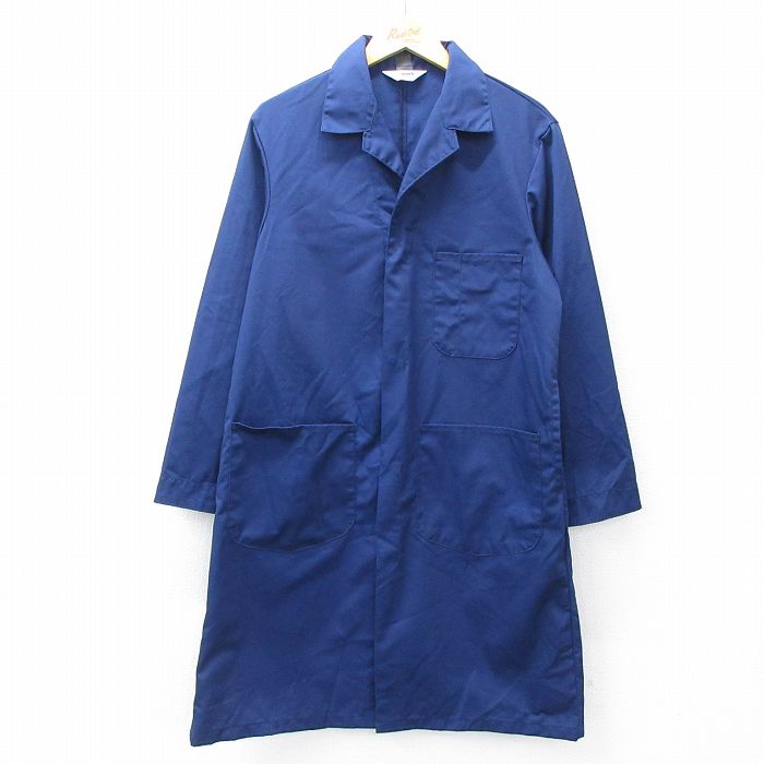 M★古着 シアーズ 長袖 コート メンズ 80年代 80s ロング丈 紺 ネイビー 【spe】 25oct03 中古 アウター