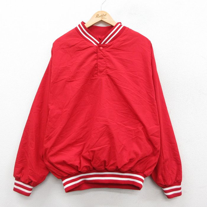 XL★古着 ホロウェイ 長袖 ジャケット メンズ 90年代 90s 大きいサイズ USA製 赤他 レッド 25oct10 中古 アウター ジャンパー ブルゾン