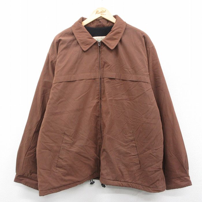 XL★古着 セントジョンズベイ 長袖 ジャケット メンズ 00年代 00s 大きいサイズ 茶 ブラウン 内側フリース 25oct10 中古 アウター ジャンパー ブルゾン