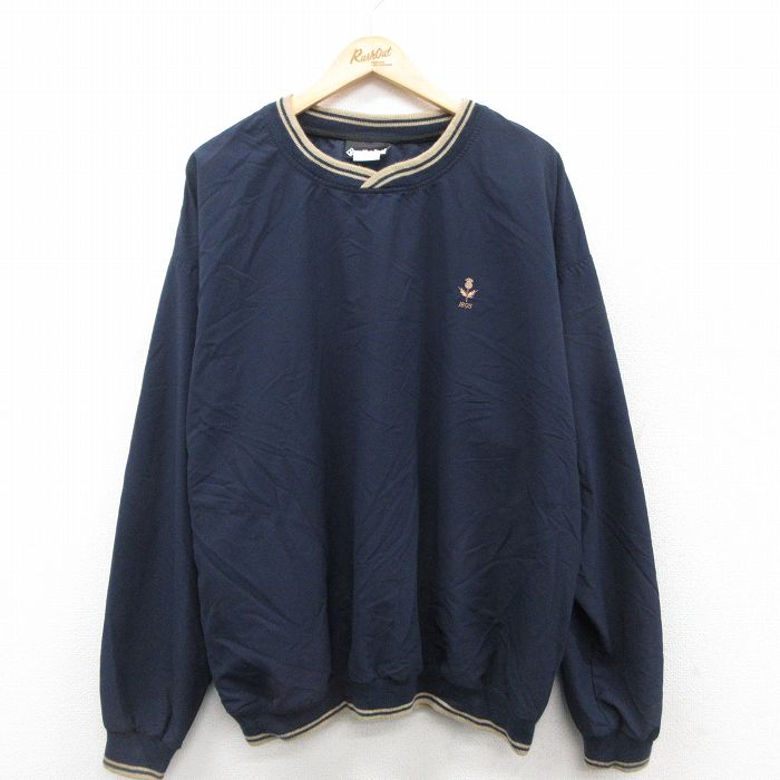 90s 長袖ジャケット 花 ネイビー XL | 古着
