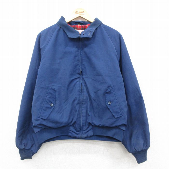 XL★古着 バラクータ バンヒューセン 長袖 ジャケット スイングトップ メンズ 80年代 80s ラグラン 紺 ネイビー 内側キルティング 【spe】 25oct25 中古 アウター ジャンパー ブルゾン