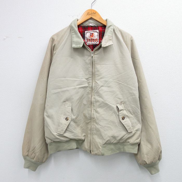 XL★古着 バラクータ 長袖 ジャケット スイングトップ メンズ 90年代 90s G9 ラグラン ベージュ カーキ 内側キルティング 【spe】 25oct31 中古 アウター ジャンパー ブルゾン
