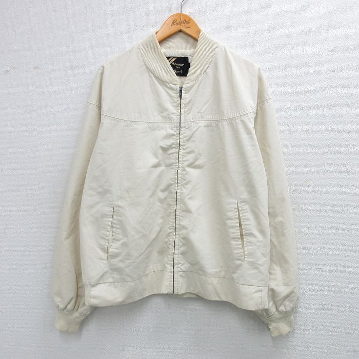 XL★古着 シアーズ 長袖 ダービー ジャケット メンズ 80年代 80s 生成り 25oct31 中古 アウター ジャンパー ブルゾン
