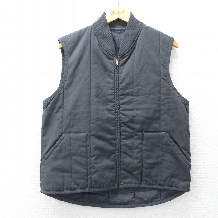 L★古着 ディッキーズ Dickies ベスト メンズ 90年代 90s USA製 濃グレー 25nov04 中古 アウター