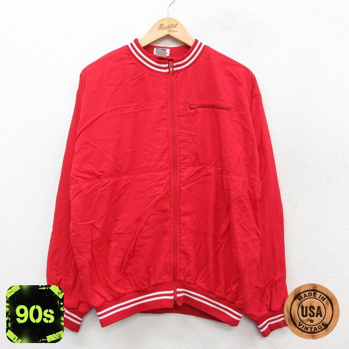 90s 長袖ジャケット レッド XL | 古着