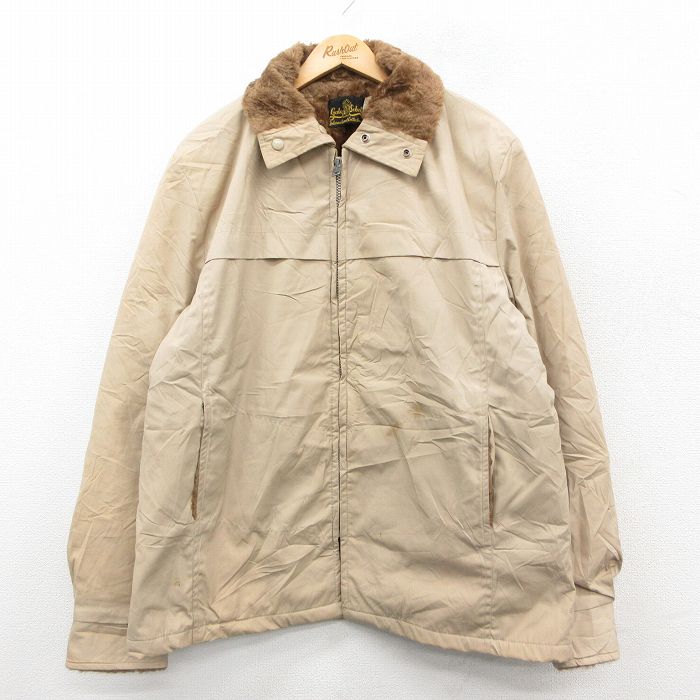 【50%OFF】80s ジャケット 内側ファー カーキ XL | 古着