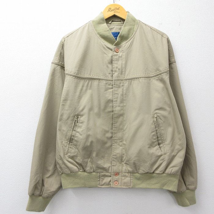 XL★古着 タウンクラフト 長袖 ダービー ジャケット メンズ ベージュ 25nov11