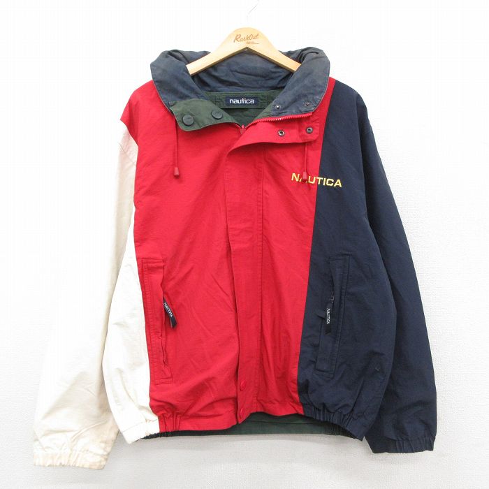 ノーティカ 90s ジャケット ワンポイントロゴ レッド XL | 古着