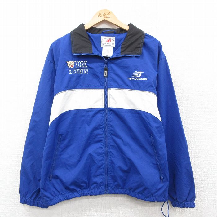 L★古着 ニューバランス 長袖 ジャケット メンズ 00年代 00s ワンポイントロゴ YORK 青他 25nov12