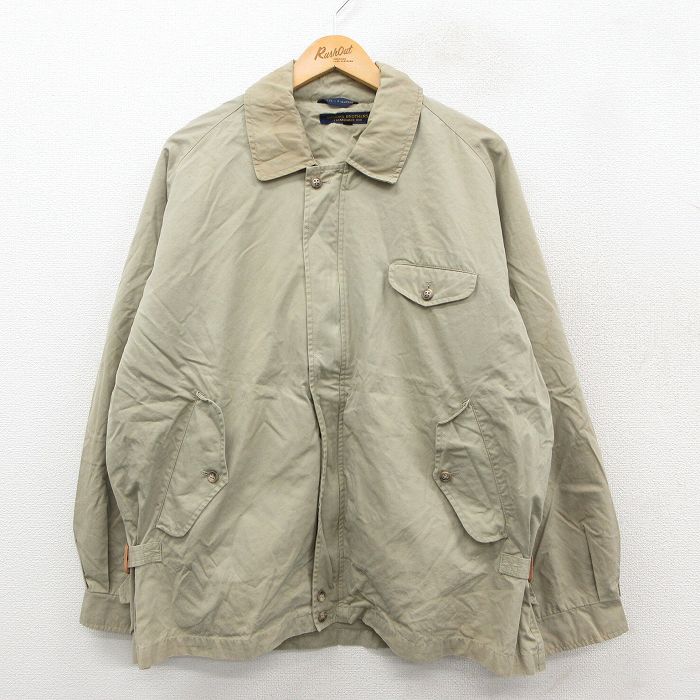 XL★古着 ブルックスブラザーズ 長袖 ジャケット メンズ 80年代 80s 大きいサイズ ベージュ 25nov17