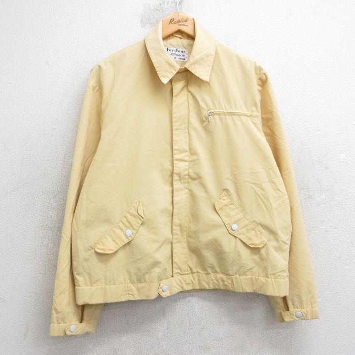 【20%OFF】L★古着 JCペニー 長袖 ジャケット スイングトップ メンズ 80年代 80s 黄色 25nov20