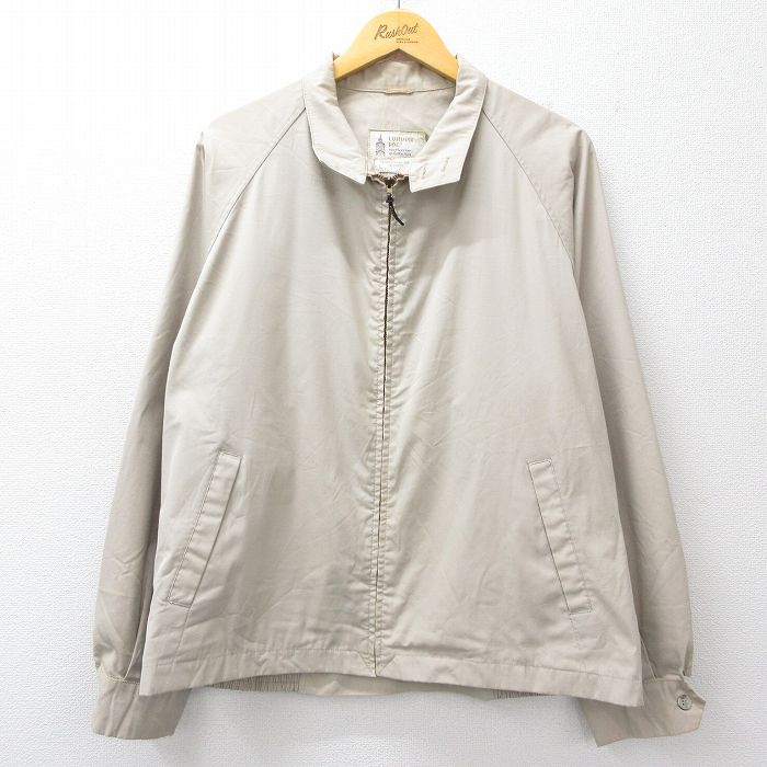 XL★古着 ロンドンフォグ 長袖 ジャケット スイングトップ メンズ 80年代 80s ラグラン タロン ベージュ【spe】 25nov22