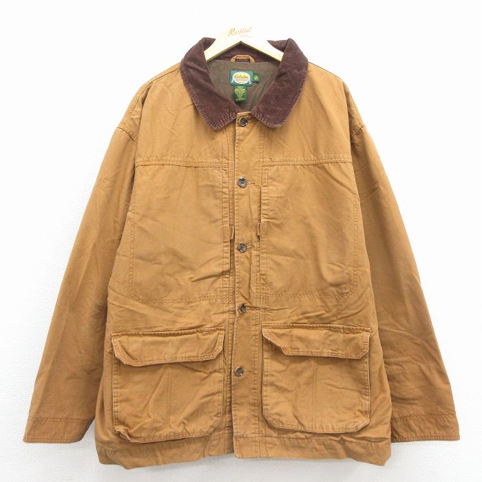 XL★古着 カベラス 長袖 ジャケット メンズ 90年代 90s ダック地 大きいサイズ コットン 茶【spe】 25nov27