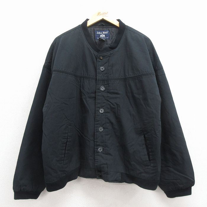 XL★古着 長袖 ダービー ジャケット メンズ 00年代 00s 大きいサイズ 黒 25nov28