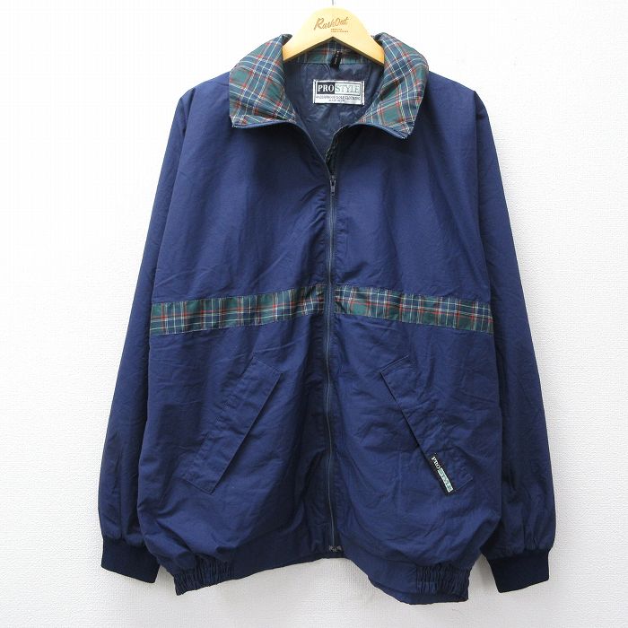90s 長袖ジャケット ネイビー XL | 古着