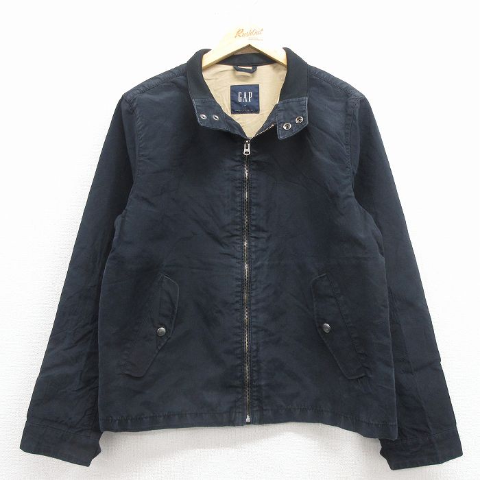 M★古着 ギャップ GAP 長袖 ジャケット メンズ 黒 25dec06