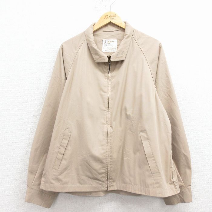 XL★古着 ロンドンフォグ 長袖 ジャケット スイングトップ メンズ 90年代 90s ラグラン ベージュ 25dec06