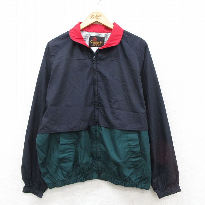 ラグラン 90s 長袖ジャケット 内側メッシュ ネイビー XL | 古着