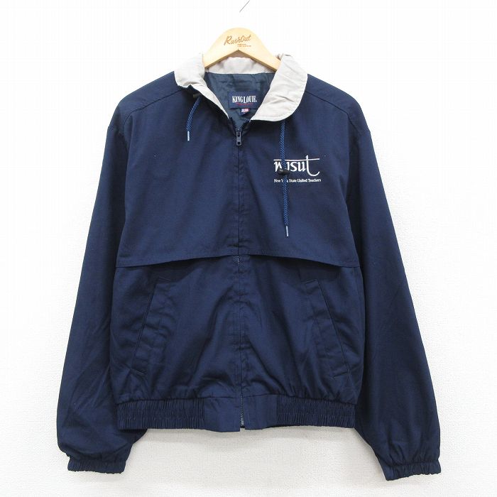 L★古着 キングルイ 長袖 ジャケット メンズ 90年代 90s nysut USA製 紺 25dec09
