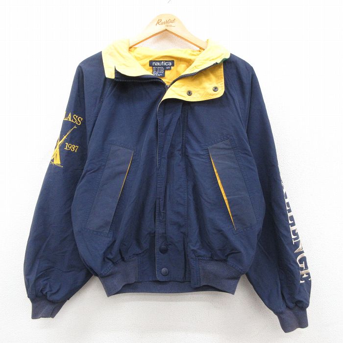 ノーティカ 90s ラグランジャケット ビッグロゴ ネイビー L | 古着