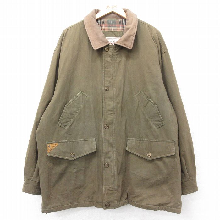 【50%OFF】ウールリッチ 00s ジャケット 襟レザー グリーン XL | 古着