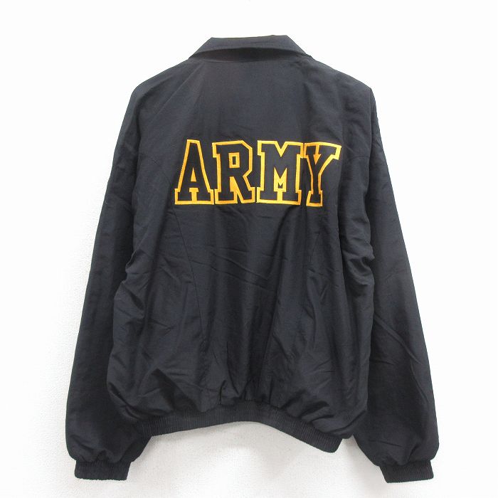 XL★古着 長袖 ジャケット メンズ アーミー ARMY 黒 25dec19