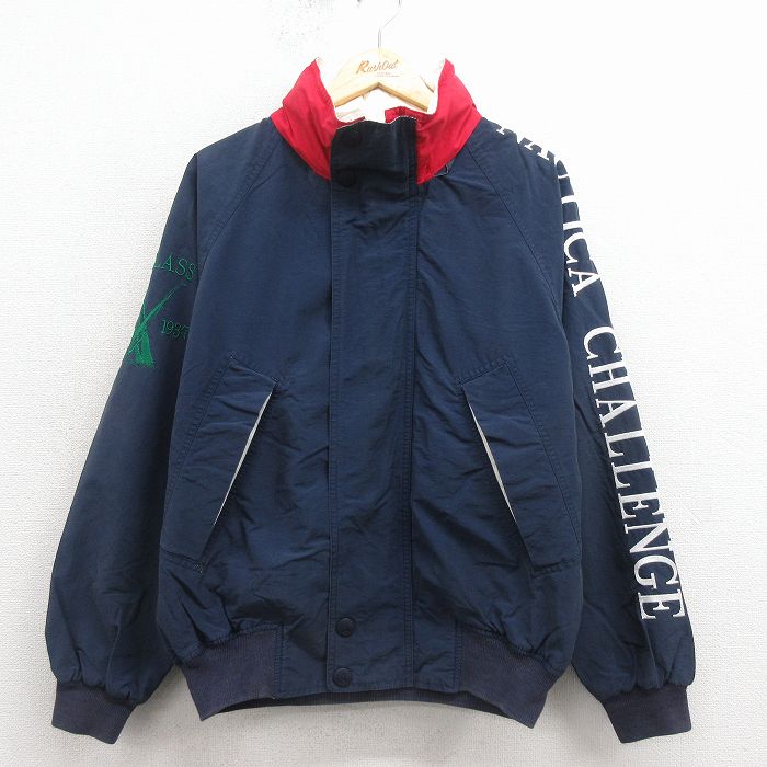 XL★古着 ノーティカ 長袖 ブランド ジャケット メンズ ラグラン 濃紺 25dec19