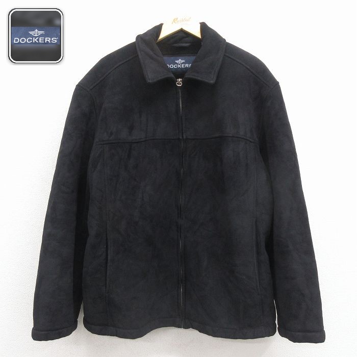 【50%OFF】ドッカーズ 長袖ジャケット 内側ボア ブラック XL | 古着