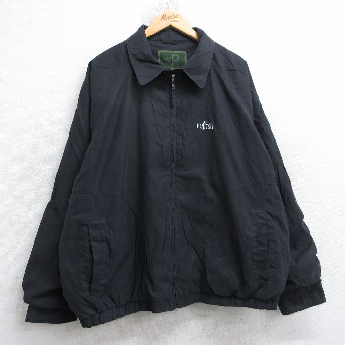 XL★古着 WEATHERPROOF 長袖 ジャケット スイングトップ メンズ 富士通 ラグラン 大きいサイズ 黒 26jan13