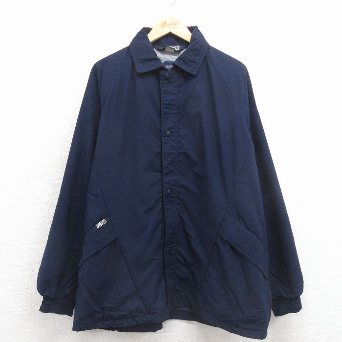 XL★古着 長袖 ジャケット メンズ 90年代 90s ゴアテックス 大きいサイズ ラグラン スコットランド製 紺 26jan17