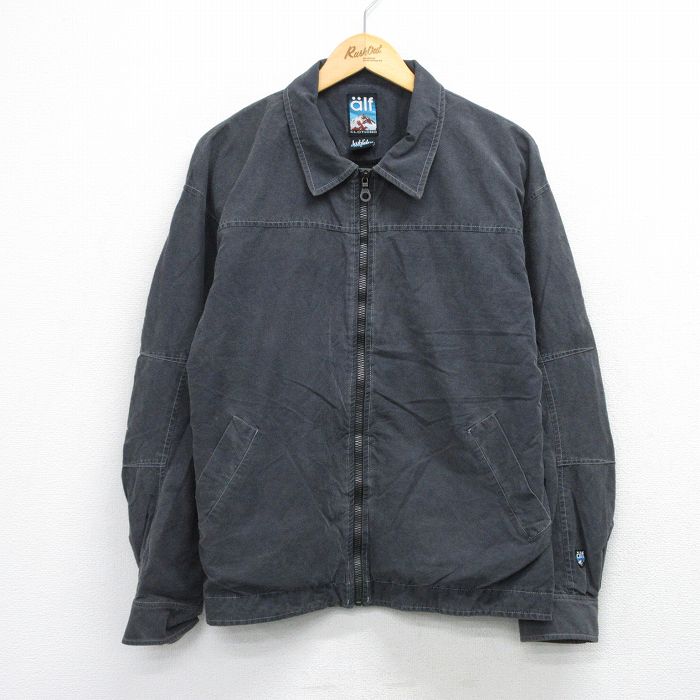 XL★古着 alf 長袖 ジャケット メンズ 濃グレー【spe】 26jan21